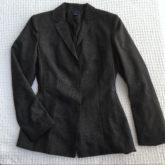 Ann Taylor Jackets & Blazers - Ann Taylor Blazer Gray Wool Blend Size 6